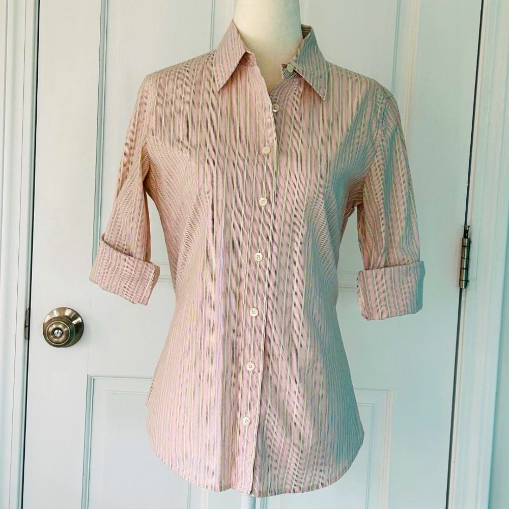 J. Crew Haberdashery Striped Button Down Shirt (size S) - Picture 3 of 8